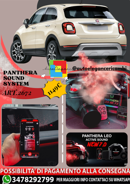 🎀ART.2672 PANTHERA SOUND SYSTEM ADATTO PER Fiat 500X (2019)🎀