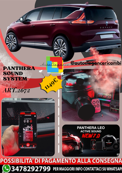 🎀ART.2672 PANTHERA SOUND SYSTEM ADATTO PER Renault Espace (2020)🎀
