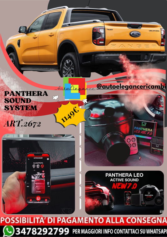 🎀ART.2672 PANTHERA SOUND SYSTEM ADATTO PER Ford Ranger (2023)🎀