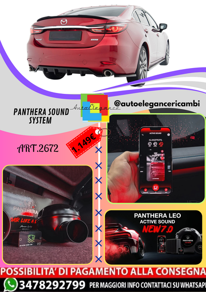 🔥ART.2672 PANTHERA SOUND SYSTEM ADATTO PER MAZDA 6 SEDAN Mk3  FACELIFT🔥