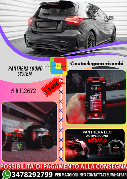 🔥ART.2672 PANTHERA SOUND SYSTEM ADATTO PER MERCEDES-BENZ A AMG-Line W176 🔥
