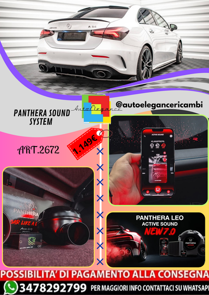 🔥ART.2672 PANTHERA SOUND SYSTEM ADATTO PER MERCEDES-BENZ A 35 AMG SEDAN V177 🔥