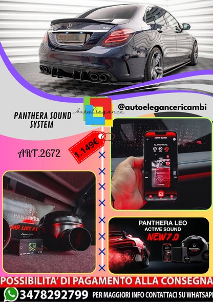 🔥ART.2672 PANTHERA SOUND SYSTEM ADATTO PER MERCEDES-BENZ C 43 SEDAN W205🔥