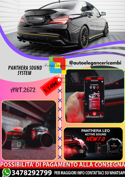 🔥ART.2672 PANTHERA SOUND SYSTEM ADATTO PER MERCEDES-AMG CLA 45 AERO C117 🔥