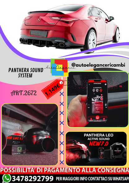 🔥ART.2672 PANTHERA SOUND SYSTEM ADATTO PER MERCEDES-AMG CLA 35 / 45 AERO C118🔥
