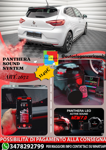 ⭐ART.2672 PANTHERA SOUND SYSTEM ADATTO PER RENAULT CLIO  Mk5⭐