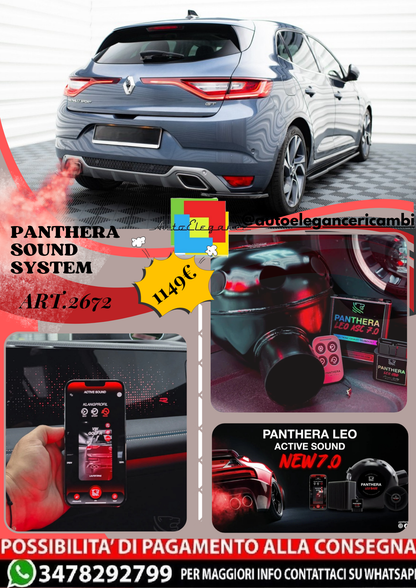 ⭐ART.2672 PANTHERA SOUND SYSTEM ADATTO PER RENAULT MEGANE Mk.4 GT-LINE⭐