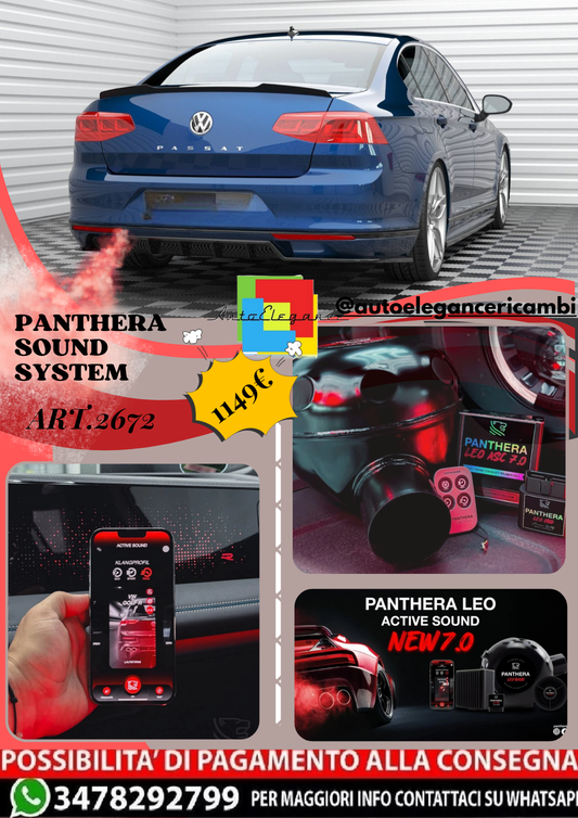 ⭐ART.2672 PANTHERA SOUND SYSTEM ADATTO PER VOLKSWAGEN PASSAT SEDAN R-LINE Mk8⭐