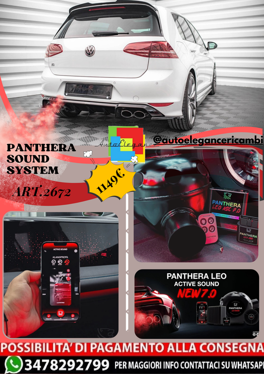 ⭐ART.2672 PANTHERA SOUND SYSTEM ADATTO PER VOLKSWAGEN GOLF R HATCHBACK Mk7⭐