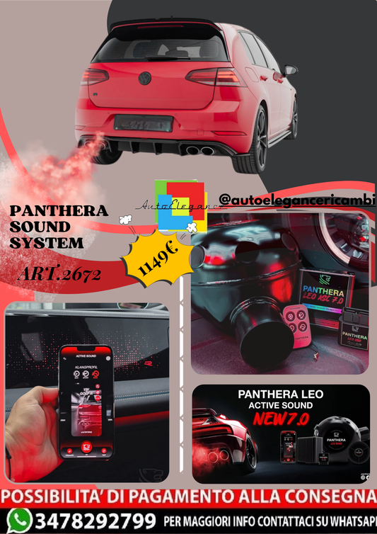 ⭐ART.2672 PANTHERA SOUND SYSTEM ADATTO PER VW GOLF R HATCHBACK Mk7 FACELIFT⭐