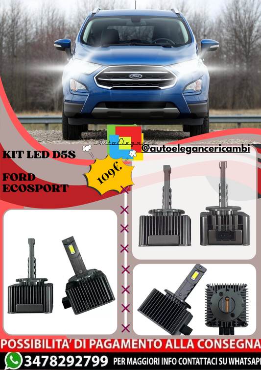 🔥KIT LED D5S 6000K Anabbaglianti per  Ford	Ecosport | Bianco CANBUS🔥