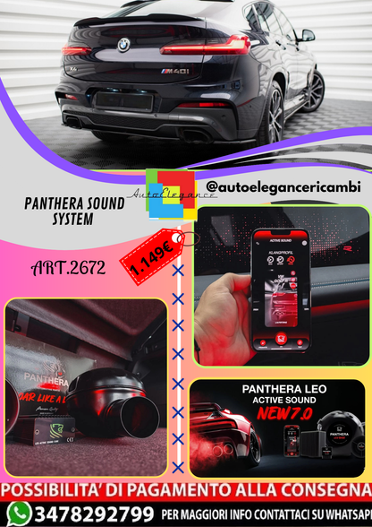 🔥ART.2672 PANTHERA SOUND SYSTEM ADATTO PER  BMW X4 M-PACK 🔥