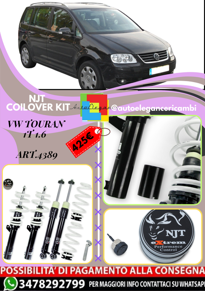 🎀Art.4389 Kit assetto sportivo NJT eXtrem adatto per VW Touran 1T 1.6 🎀