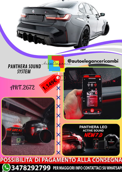 🔥ART.2672 PANTHERA SOUND SYSTEM ADATTO PER BMW M3 SEDAN / TOURING🔥