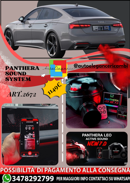 🎀ART.2672 PANTHERA SOUND SYSTEM ADATTO PER Audi A5 Sportback (2020) 🎀