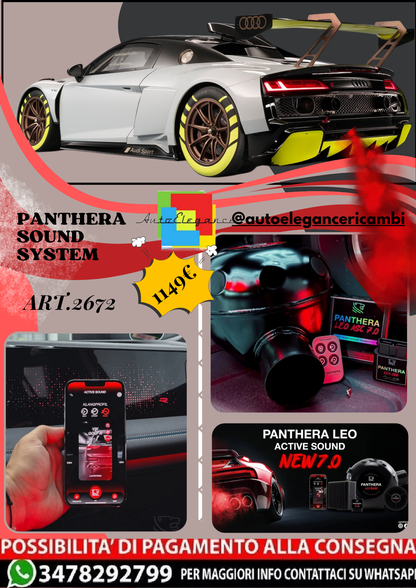 🎀ART.2672 PANTHERA SOUND SYSTEM ADATTO PER Audi R8 LMS GT2 (2020) 🎀