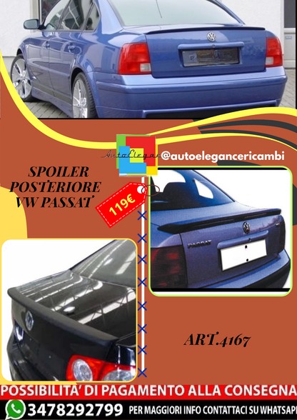 💫ART.4167 Spoiler posteriore adatto per Volkswagen Passat 96-00💫