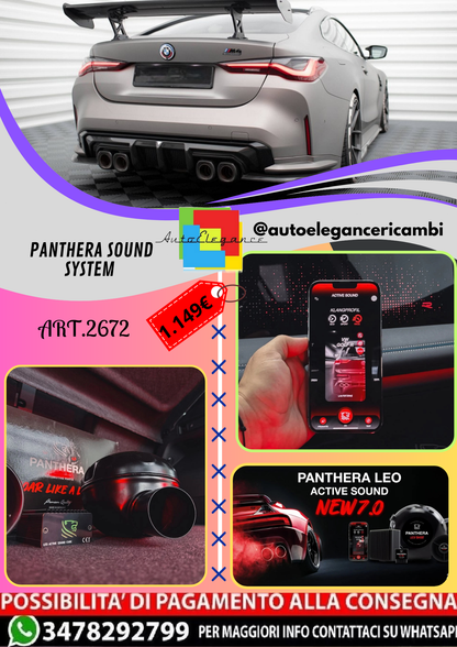 🔥ART.2672 PANTHERA SOUND SYSTEM ADATTO PER BMW  M4/ FACELIFT/ M-PACK🔥