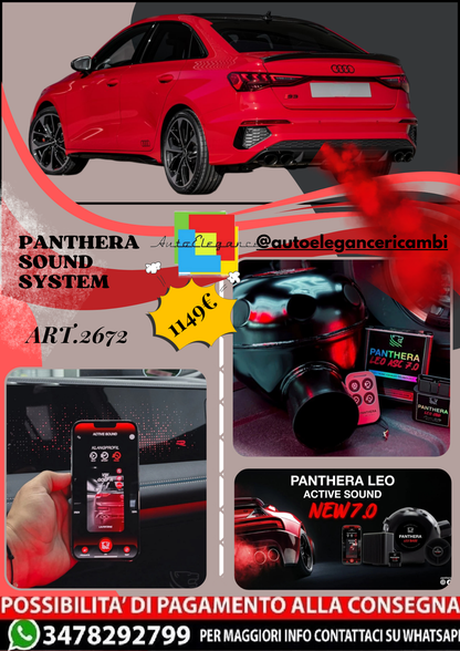 🎀ART.2672 PANTHERA SOUND SYSTEM ADATTO PER  Audi S3 Sedan (2021)🎀