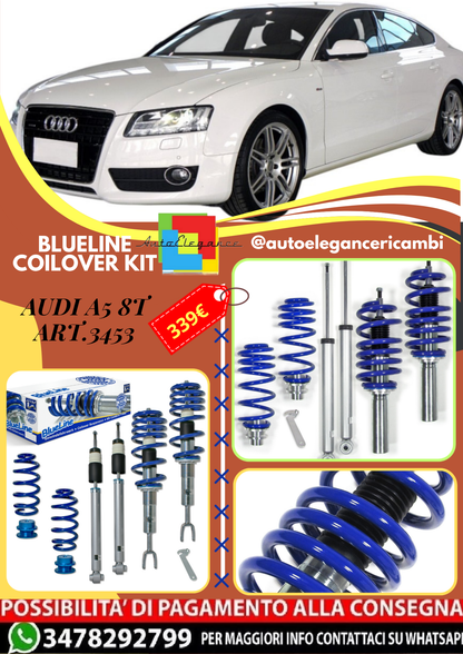 🎀Art.3453  BlueLine Kit assetto sportivo a ghiera adatto per Audi A5 8T 🎀