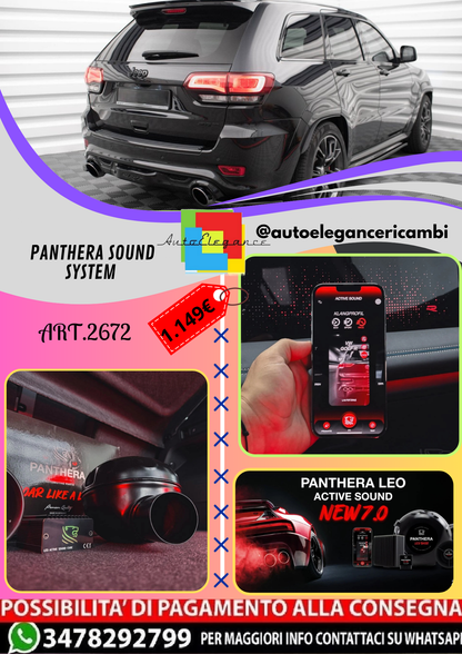 🔥ART.2672 PANTHERA SOUND SYSTEM ADATTO PER JEEP GRAND CHEROKEE SRT WK2🔥