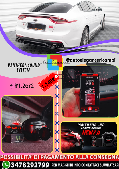 🔥ART.2672 PANTHERA SOUND SYSTEM ADATTO PER KIA STINGER Mk1🔥
