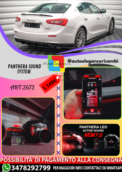 🔥ART.2672 PANTHERA SOUND SYSTEM ADATTO PER MASERATI GHIBLI Mk3 🔥
