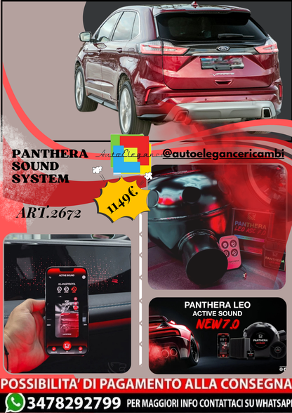 🎀ART.2672 PANTHERA SOUND SYSTEM ADATTO PER Ford Edge [EU] (2019)🎀