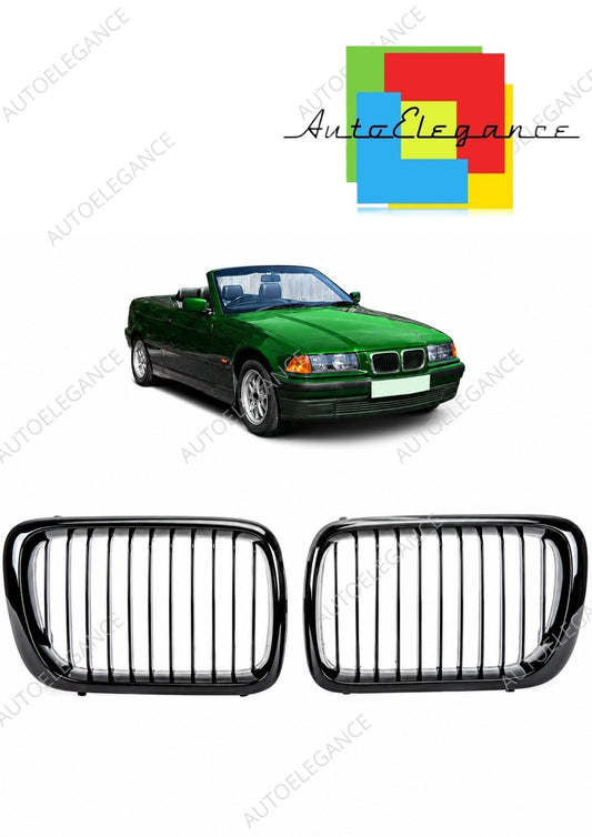 👉Griglia anteriore lucida nera a singola linea adatta per BMWSerie3 E36 96-00👈