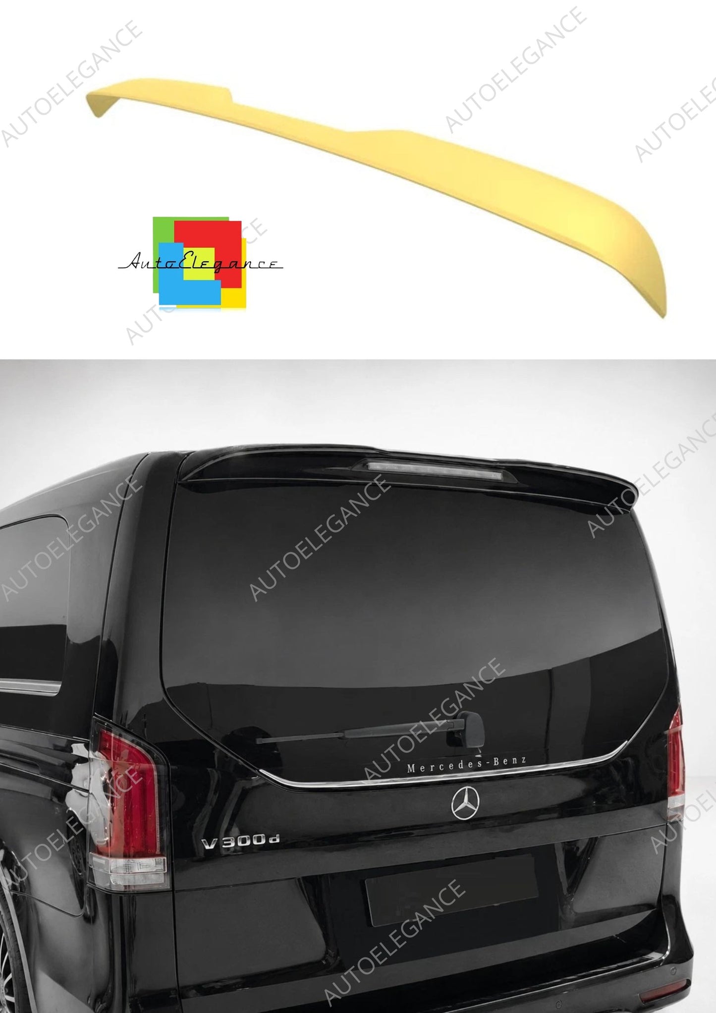 👉Spoiler tetto portellone per Mercedes Classe V W447 2014- in PU non attivato👈