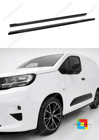 👉Minigonne laterali Citroën Berlingo/Peugeot Partner L2 MK3 in nero lucido👈