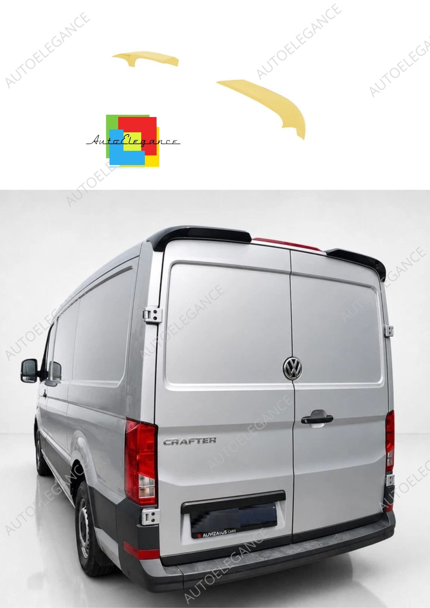 👉Spoiler Tetto V.2 VW Crafter MK2 / MAN TGE H1 Tetto Piatto PU Grezzo👈