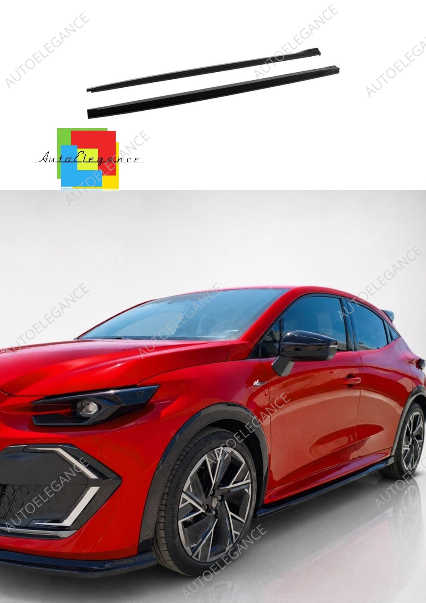 👉Minigonne laterali per Renault Clio MK6 (2025-) in ABS nero lucido👈