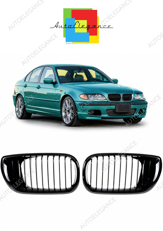 👉Griglia anteriore lucida nera adatta per BMWSerie3 E46 Berlina/Touring 01-05👈