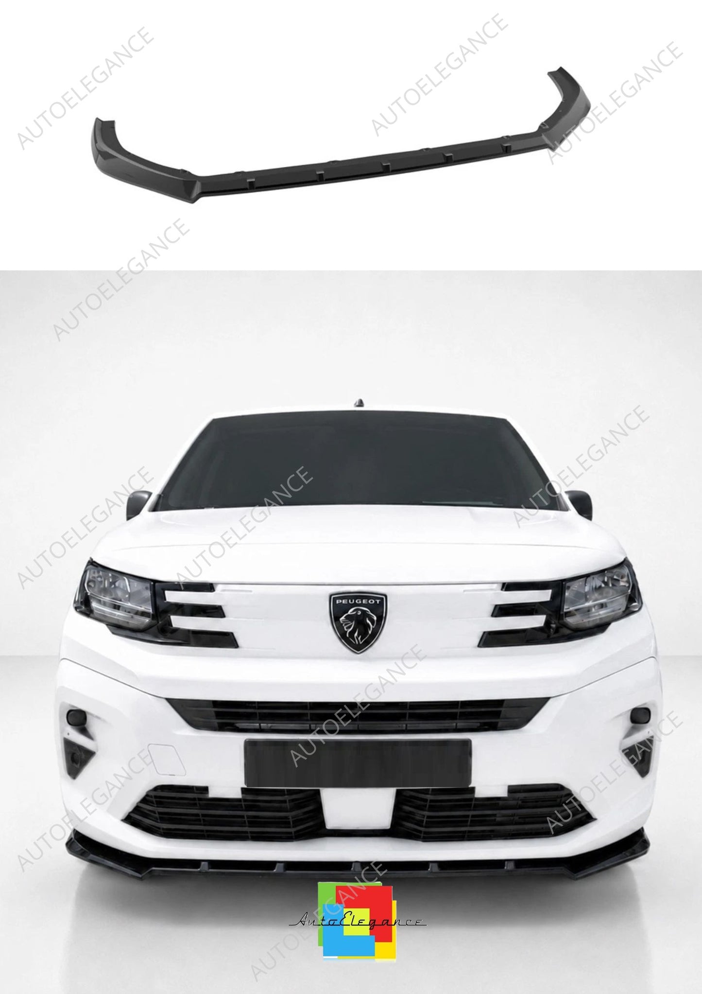 👉Splitter anteriore Citroën Berlingo-Peugeot Partner MK3 FL ABS nero lucido👈