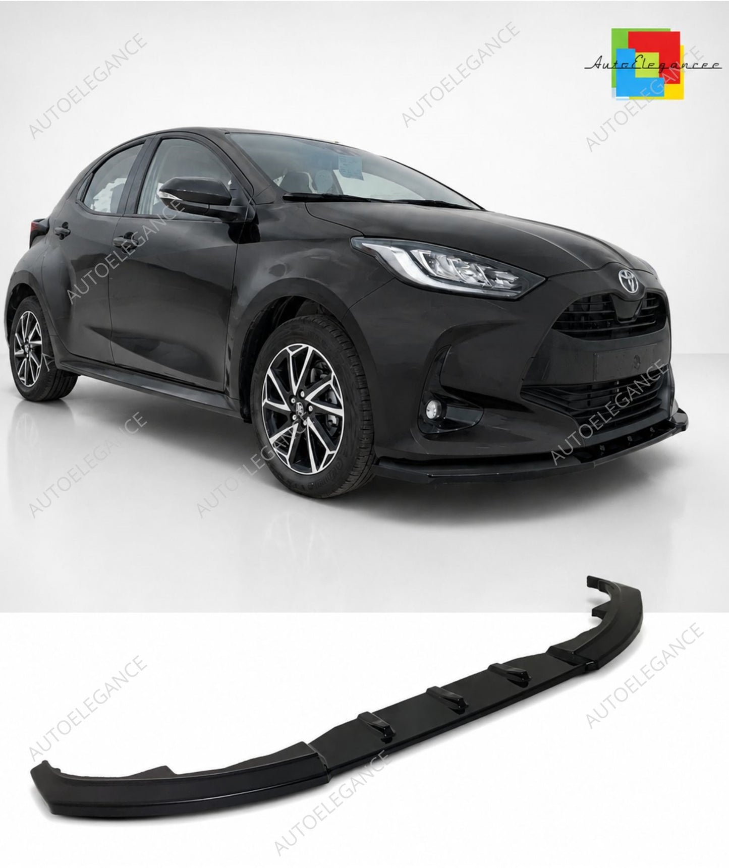 👉Splitter Anteriore V.2 per Toyota Yaris MK4 2020+ Nero Lucido👈