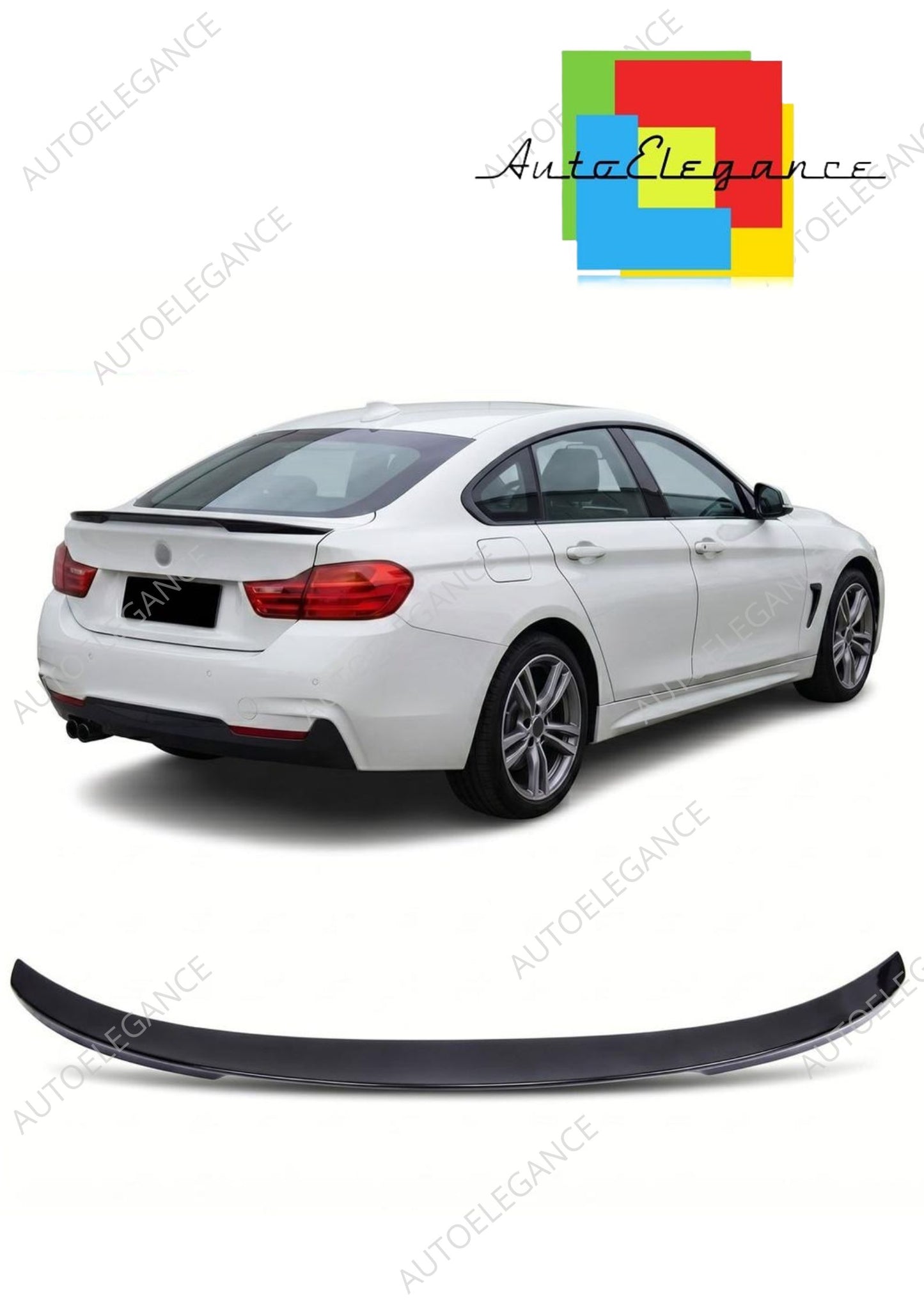 👉Spoiler sul bagagliaio nero lucido adatto per BMWSerie4 F36 Gran Coupé 14-21👈