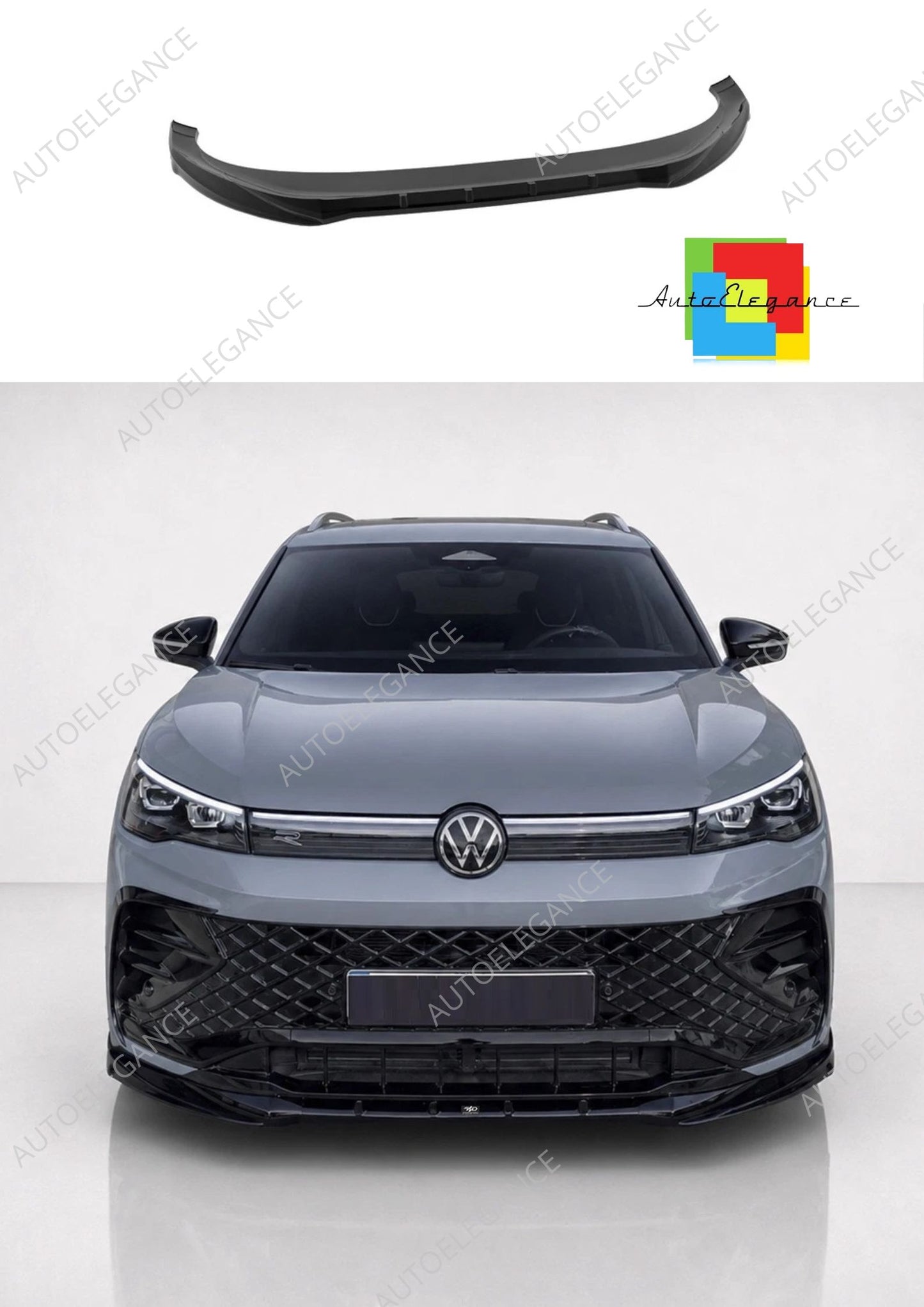 👉Splitter anteriore per Volkswagen Tiguan R-Line MK3 (2024-) ABS nero lucido👈