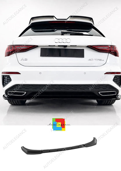 👉Splitter posteriore per Audi A3 S-Line 8Y Sportback 20-24 ABS nero lucido👈