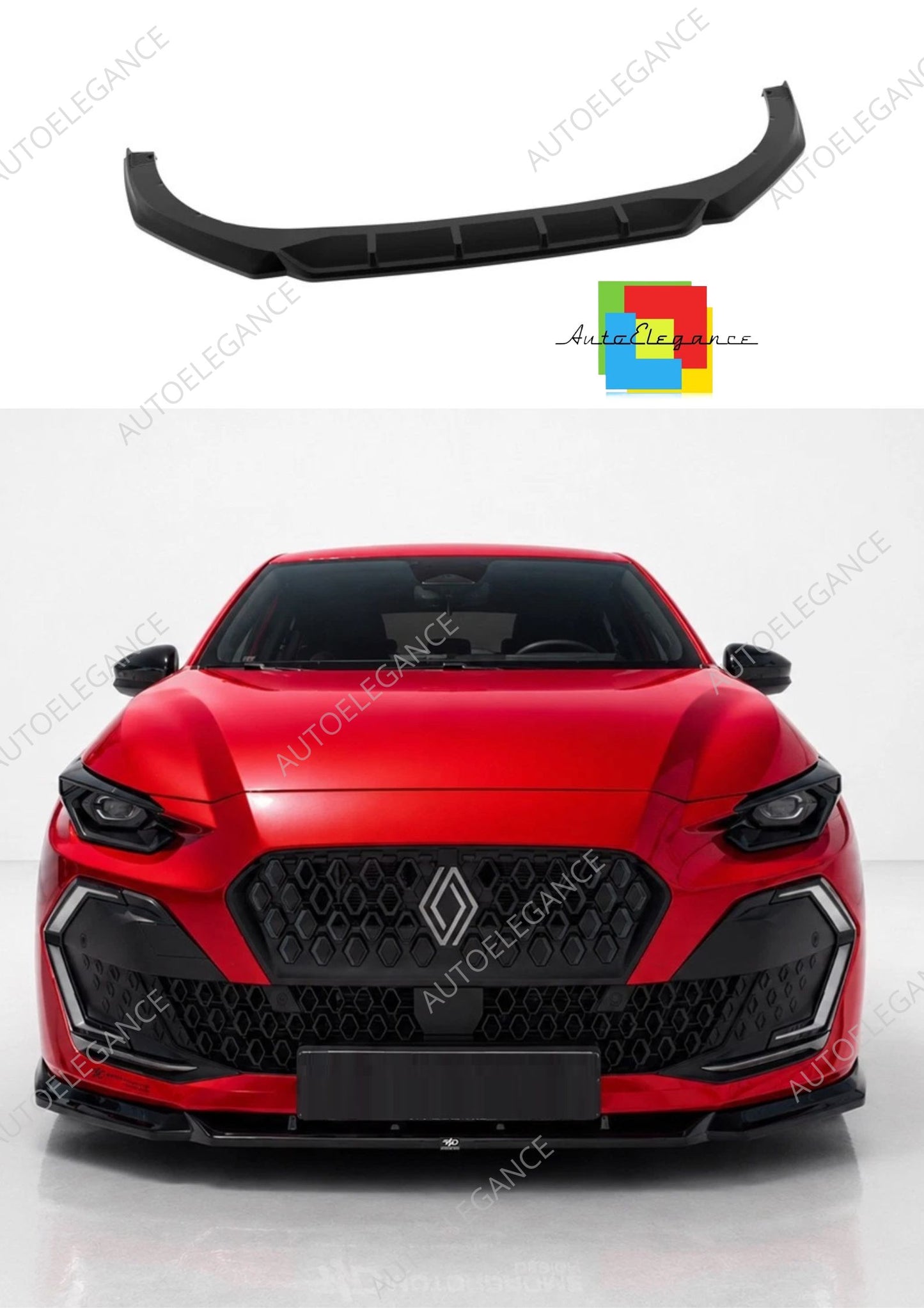 👉Splitter anteriore per Renault Clio MK6 (2025-) in ABS nero lucido👈