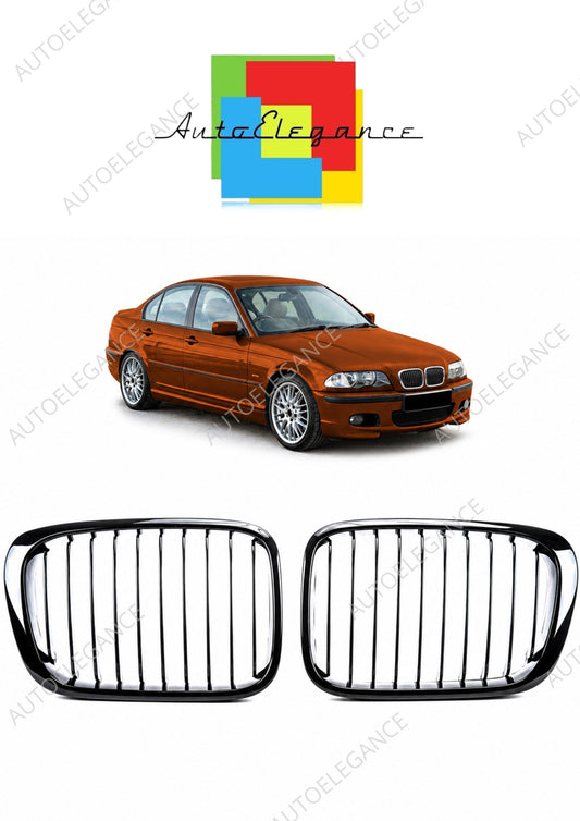 👉Griglia anteriore lucida nera a singola linea adatta per BMWSerie3 E46 98-01👈