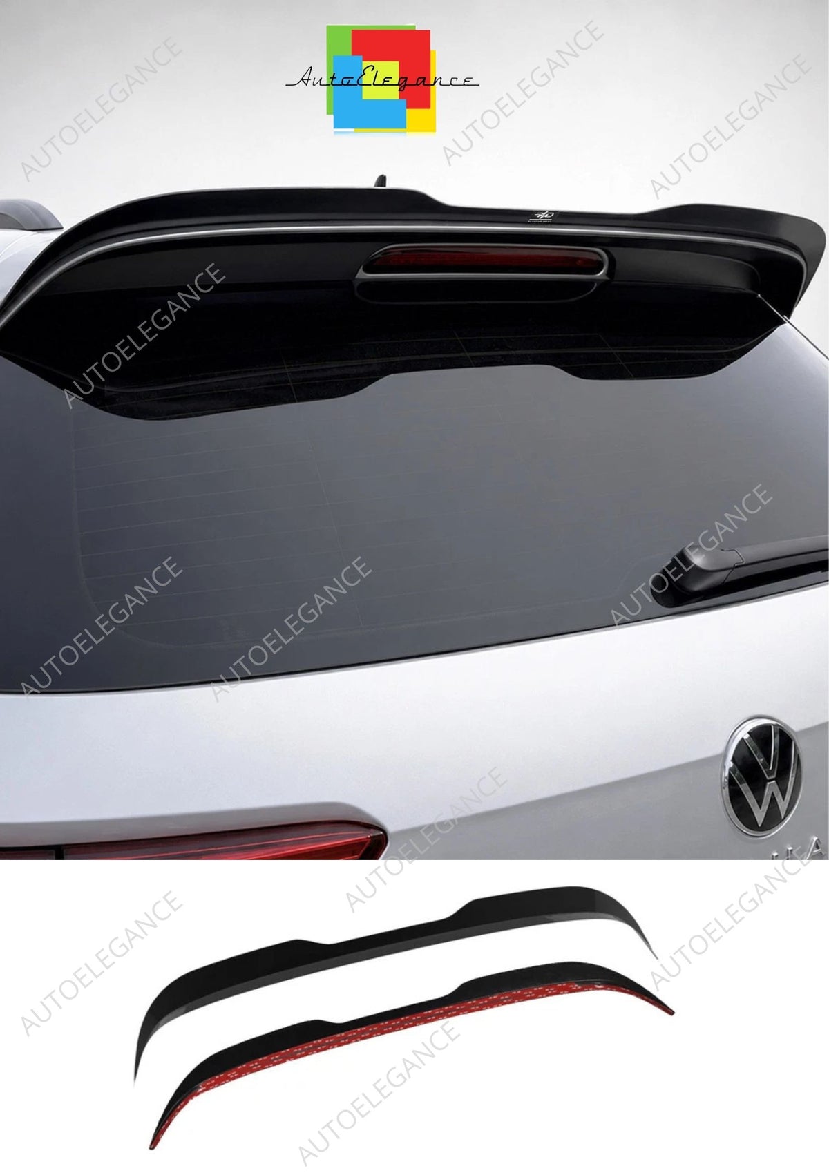 👉Estensione Spoiler Posteriore VW TiguanR/R-Line MK2 Facelift ABS Nero Lucido👈