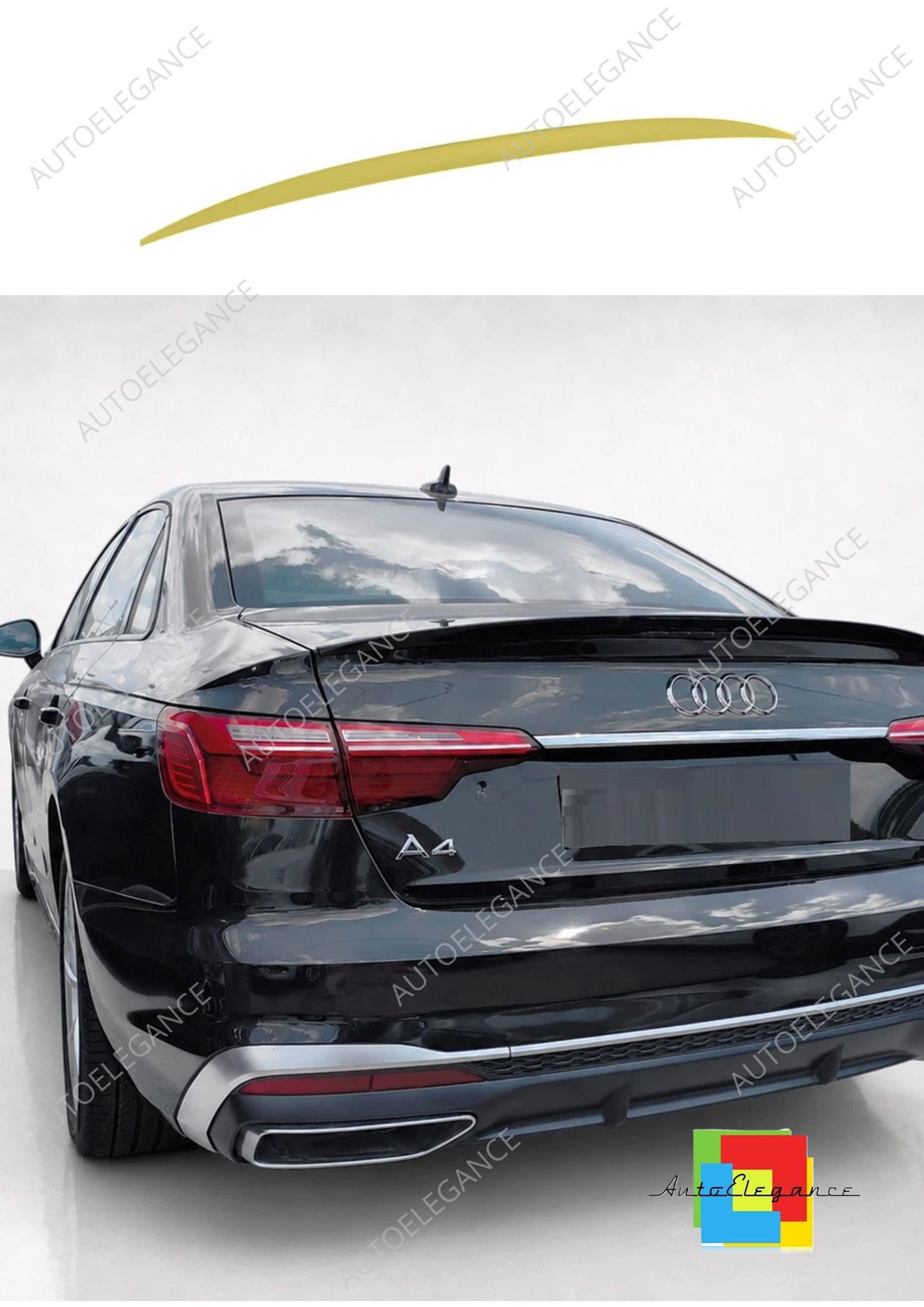 👉Spoiler posteriore portellone per Audi A4/S4 B9 16-24 -PU non verniciato👈