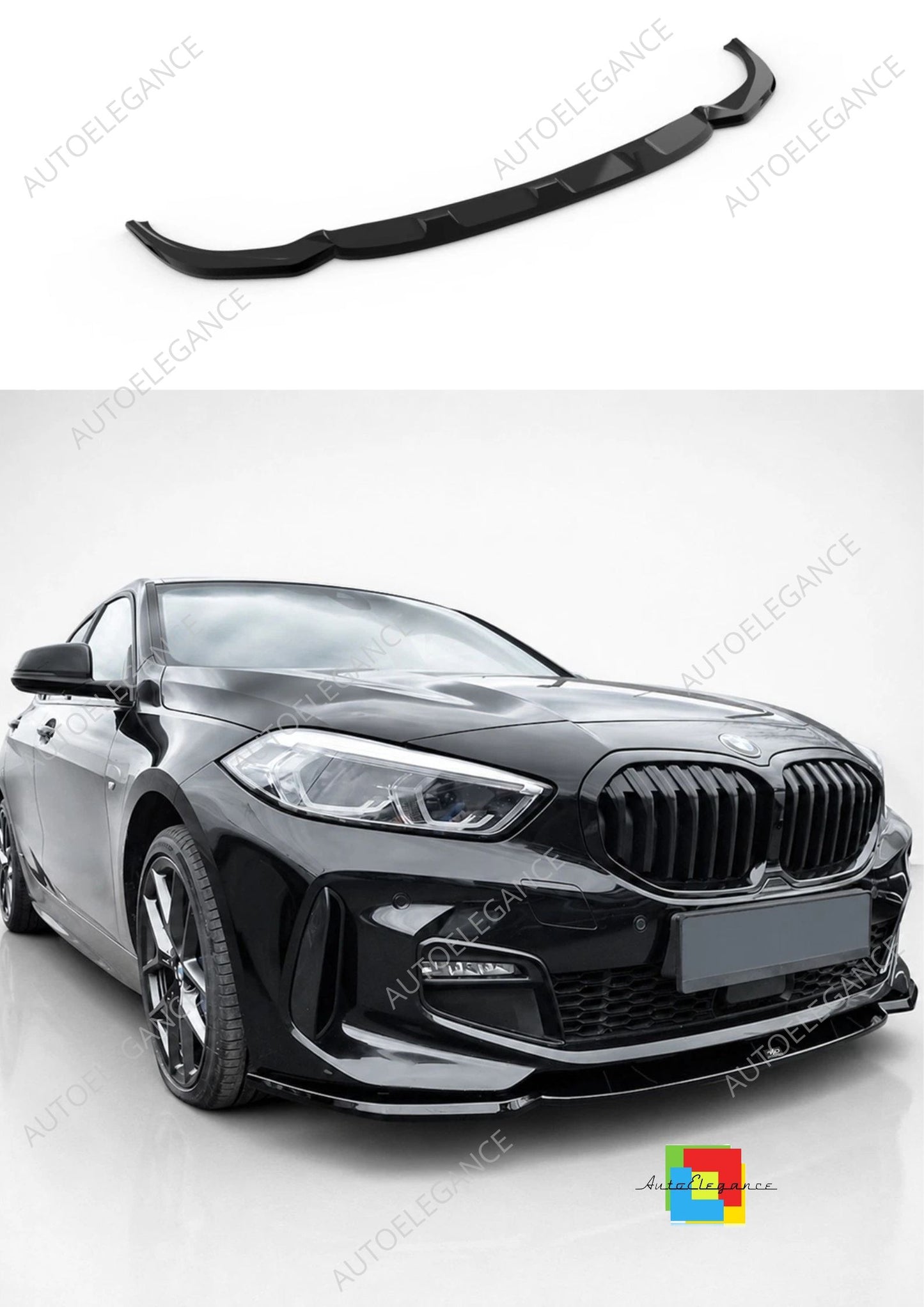 👉Splitter anteriore per BMW Serie 1 F40 M-PACK (2019-2024) ABS nero lucido👈