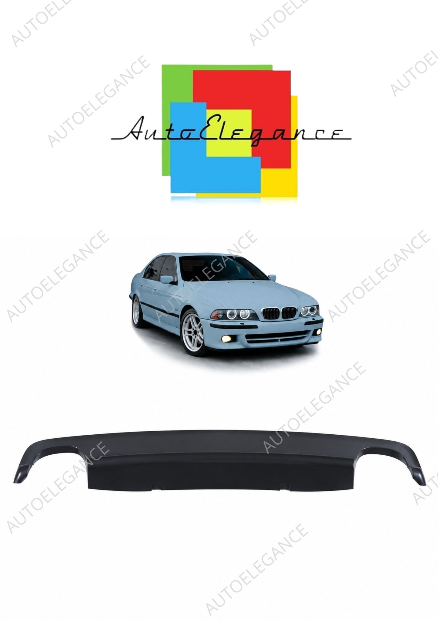 👉Diffusore paraurti posteriore BMW Serie5 E39 1995-2003 con quadruplo scarico👈