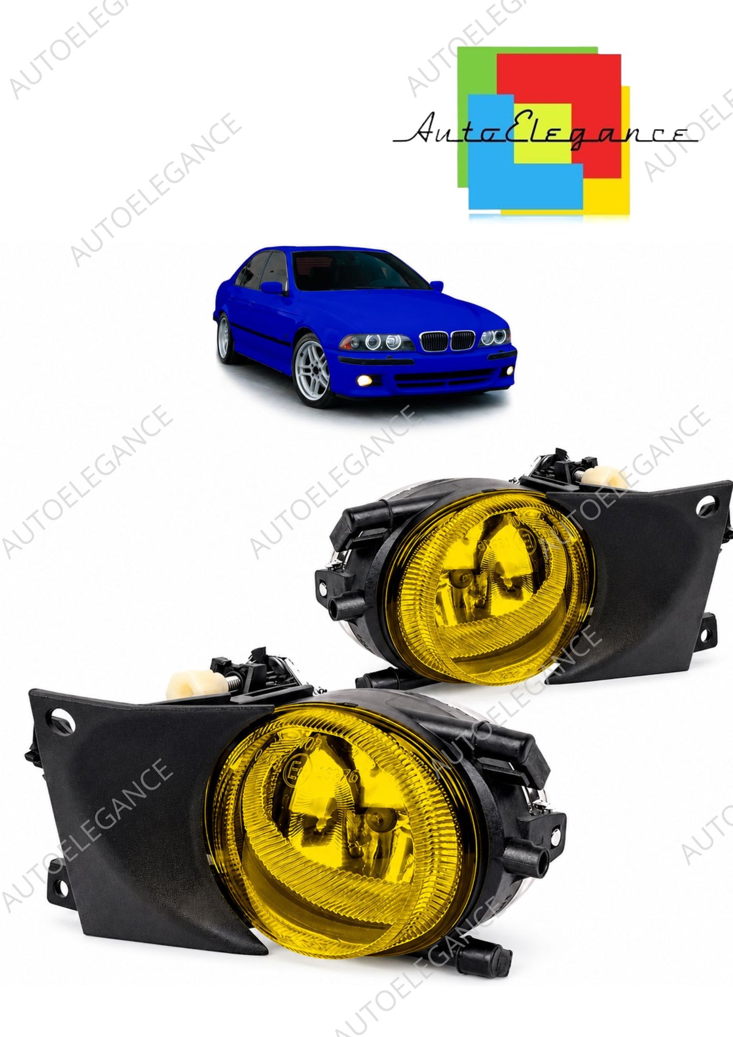 👉Set di fari fendinebbia gialli per BMW Serie 5 E39 Berlina Touring 00-03👈