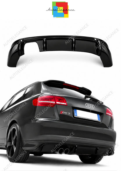 💕 art.0263 Diffusore Posteriore Adatto per Audi A3 8P Sportback 05-08 S3 Look Grezzo 💕