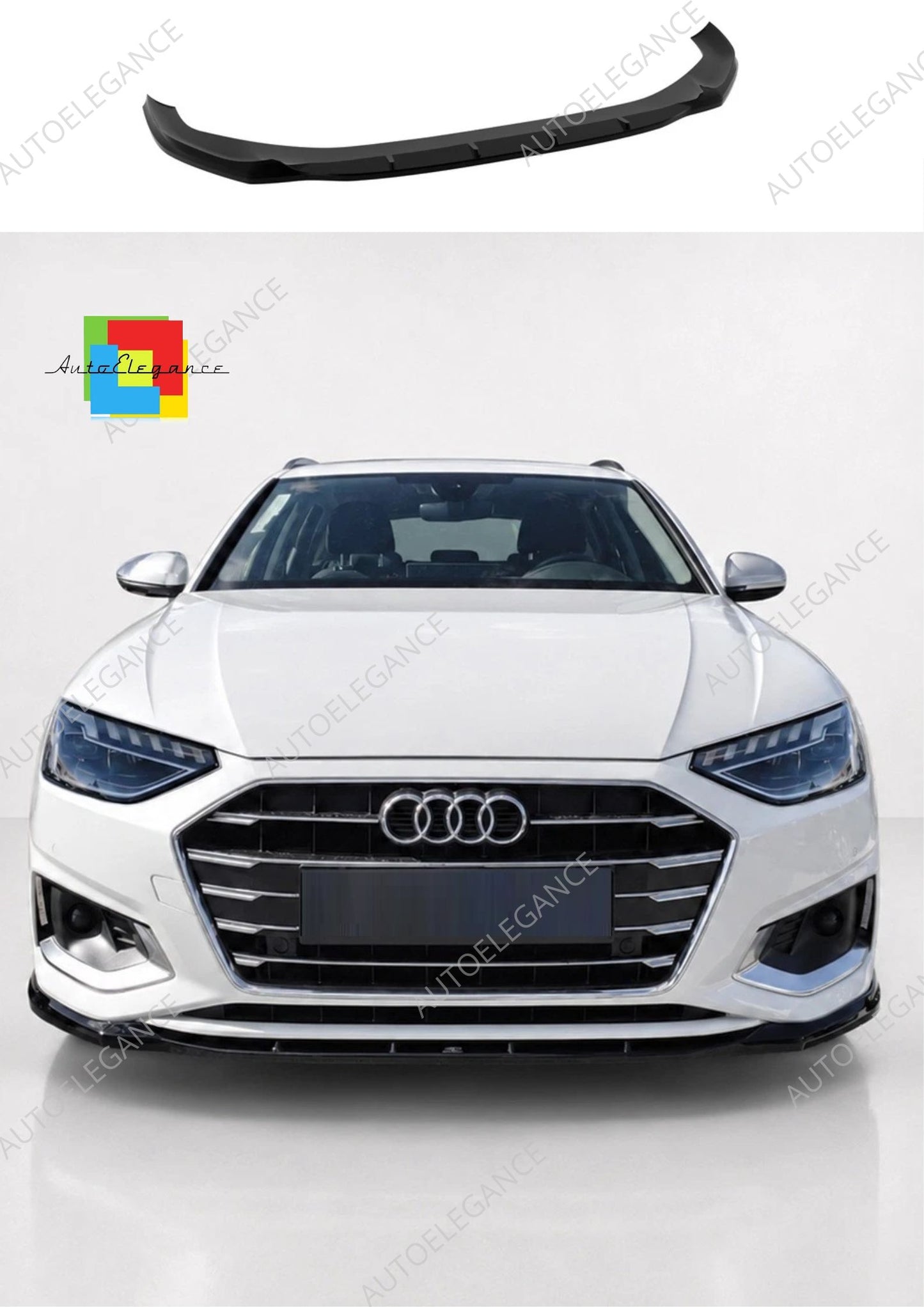 👉Splitter anteriore per Audi A4 B9 facelift (2019-2024) in ABS nero lucido👈