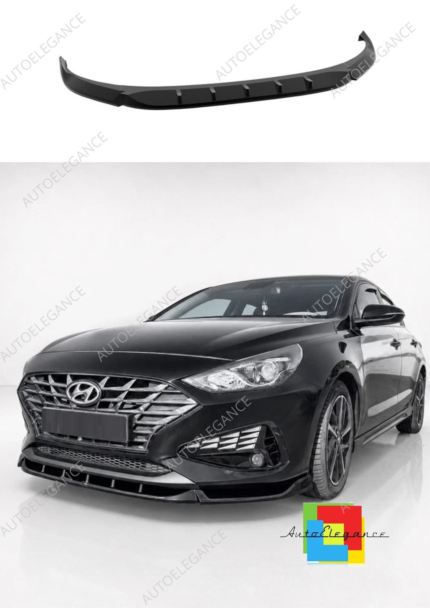 👉Splitter anteriore per Hyundai i30 MK3 facelift (2020-) ABS nero lucido👈
