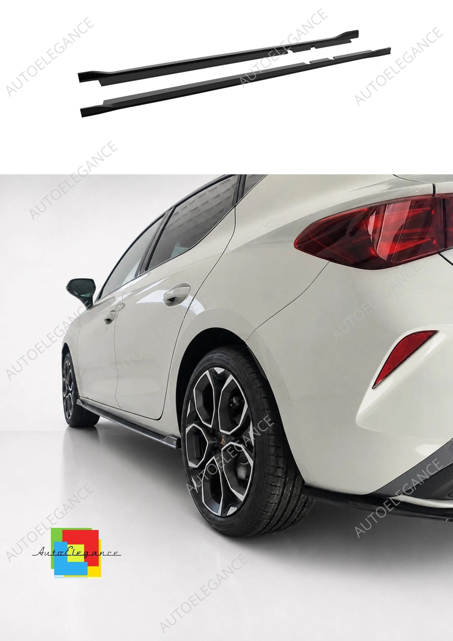 👉Minigonne laterali V2 per SEAT Leon MK4 FR/CUPRA Leon MK1 in ABS nero lucido👈